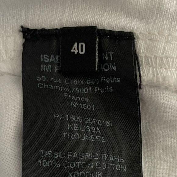 Isabel Marant 100% Cotton White Kelissa High Waisted Jeans Size 8 - Picture 6 of 13